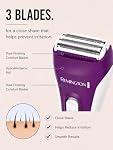 Remington Lisse & Shaver électrique soyeux pour les femmes, 3-Blade Shaver et Bikini Trimmer, Shave Wet ou sec