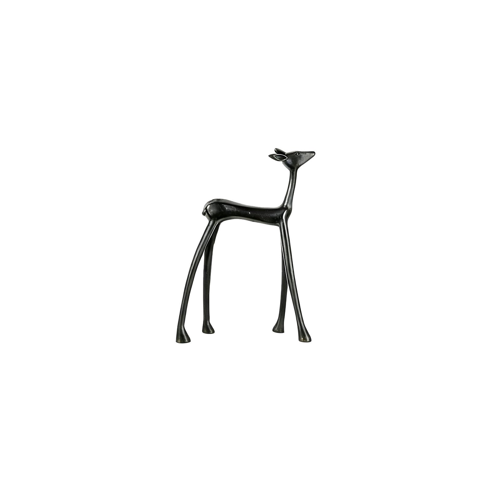 Reindeer Christmas Decorations, Reindeers Statues Imitation Metal Deer Sculpture, Christmas Reindeer Ornaments For Living Room, Black Reindeer Ornaments For Mantel Fireplace Home Decor (G#1PC)