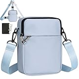 Eshow Bolso Bandolera Antirrobo para Hombre y Mujer con Bloqueo RFID, Riñonera Cruzada Pequeña Multifuncional para Viaje Deporte Uso Diario