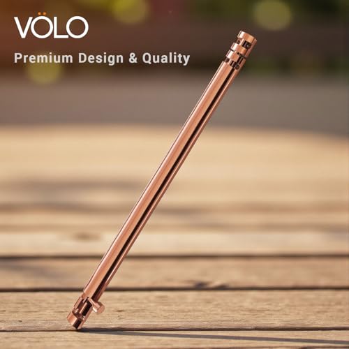 Image of VOLO Aluminium Tower Bolt with Stainless Steel Rod - Heavy Duty Door & Window Latch for Home and Office | Main Door Tower Bolt | Kundi /Chitakini | Pack of 2 Pieces (Rose Gold, 24 Inch)
