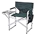 Folding Camping Fishing sports Directors Chair with side table 1204Green (Green)