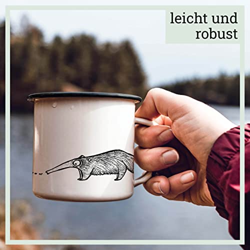 Ligarti Emaille Tasse (leicht & robust) | Camping Becher handveredelt in Deutschland | Trinkbecher für Kinder, Kaffeetasse, Emaillebecher… – Ansicht 5