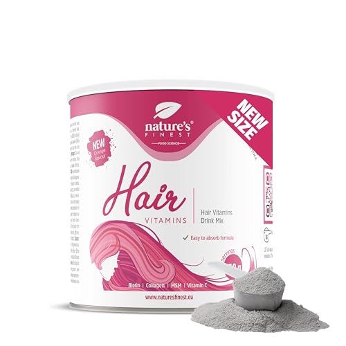 Nature's Finest by Nutrisslim Hair Vitamins Para el Cabello: Biotina Para el Cabello hasta 450 mg, Con Colágeno Hidrolizado y Vitaminas para Mujeres Esenciales para un Cabello Brillante y Fuerte