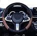 SHIAWASENA Car Steering Wheel Cover, Leather, Universal 15 Inch Fit, Anti-Slip & Odor-Free (Black&Brown)