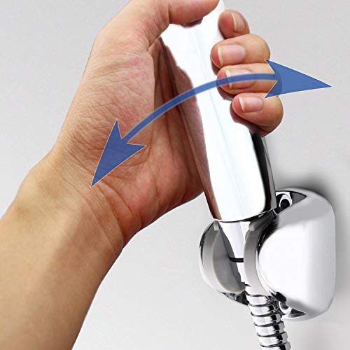 Yoo.mee On Wall Mount Shower Bracket For Handheld Shower Head, Height Adjustable Holder - Large Angle Adjustable To Meet Any Space Bathroom- Chrome #TOP5