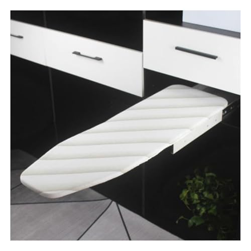 Tabla de planchar extraíble, cajón con rotación de 180°, cubierta resistente al calor, diseño que ahorra espacio, soporta 20 kg, perfecta para planchar ropa y camisas