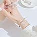 SHIMERITI Fashion Stainless Steel Cubic Zirconia Ball Beads Chain Bracelet Double Layer Stack Adjustable Link Bracelet(Gold)