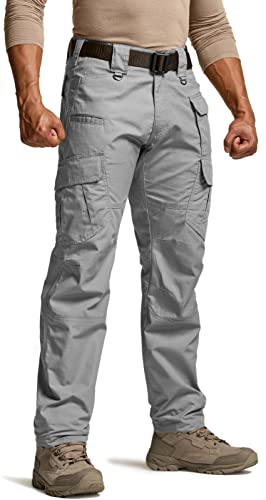 Image of CQR Men's Tactical Pants, Water Resistant Ripstop Cargo Pants, Lightweight EDC Work Hiking Pants, Outdoor Apparel