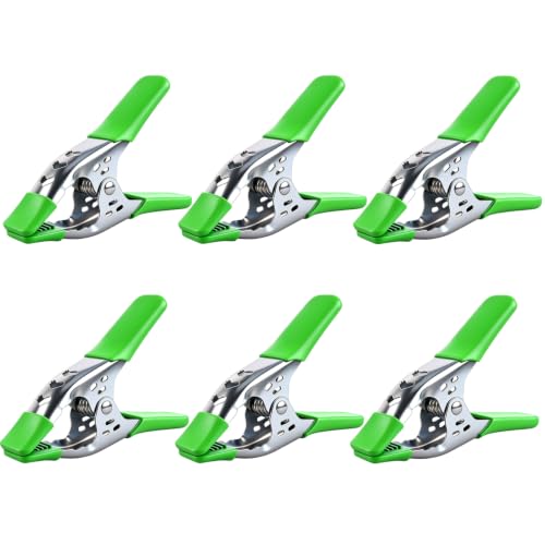 Image of 6-Piece 8-inch Heavy Duty Spring Clamp, Large Spring Clamps for Woodworking, Metal Clips 3.4-inch Jaw Opening Clamps for Backdrop, Pool Cover, Photography