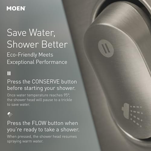 Moen Chrome Handheld That Saves Hot Water with Eco-Performance and Magnetic Docking System, 230H2EP by Moen - Used condition - Image 6