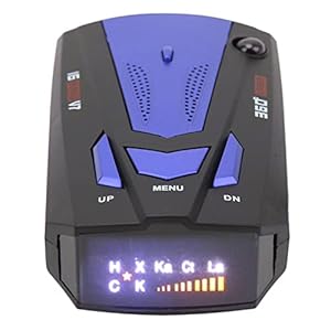 Car Radar Detector, Car Radar Detector Voice Alert and Car Speed Alarm System, 360 Degree Detection, Record Keeping, Prewarning Voice, 200 to 800 Meters Detection (Blue)