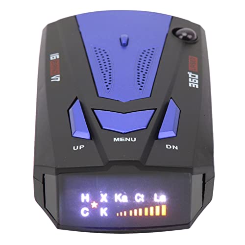 Car Radar Detector, Car Radar Detector Voice Alert and Car Speed Alarm System, 360 Degree Detection, Record Keeping, Prewarning Voice, 200 to 800 Meters Detection (Blue)