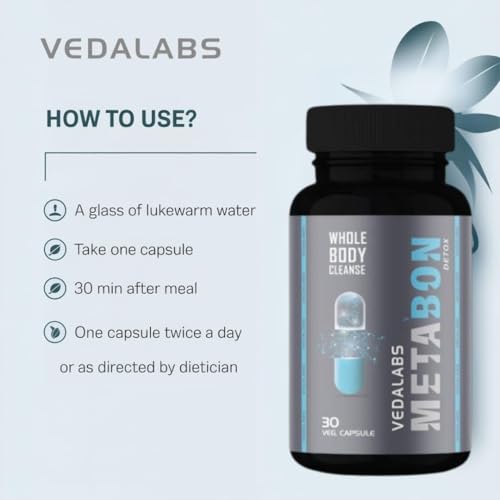 Image of Whole Body Cleanse Metabon Detox Supplement, 30 Vegetarian Capsules, with Liver Support and Immune System Boost (1)