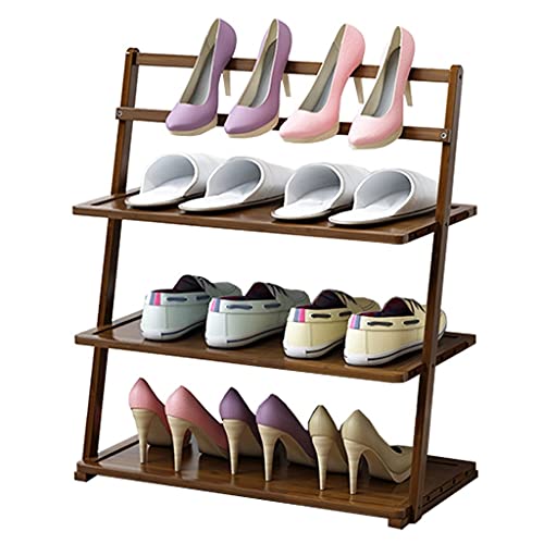 Étagère à chaussures multicouche pour couloir | Armoire de rangement marron petit modèle