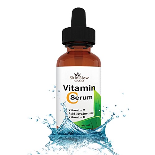 Vitamin C Serum for Face & Eyes by Skin Glow Naturals - Topical Skin Care with Vitamin C & E, Hyaluronic Acid and Organic Ingredients - Perfect for Anti-Aging, Wrinkles and Acne - 1fl oz