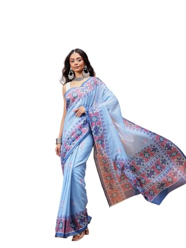 Image of Amazon Brand - Anarva Pattu Art Silk Woven Ready To Wear Saree Pink