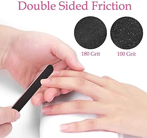 Nagelfeilen-Set, 12-teilig, Nagelfeile und Buffer, 4 Formen, Profi-Nagelfeilenblock, 100/180 Körnung, doppelseitig… – Bild 4