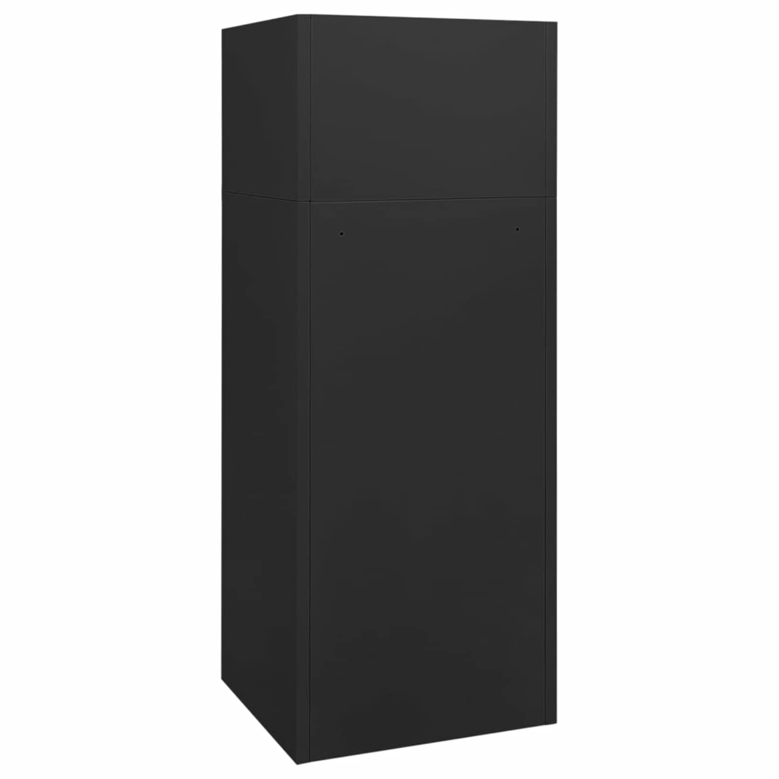 Tidyard Armadietto da sella in acciaio, armadietto in metallo, con 2 porte, con 1 reggisella, 2 ripiani e 4 ganci, colore: antracite, 53 x 53 x 140 cm