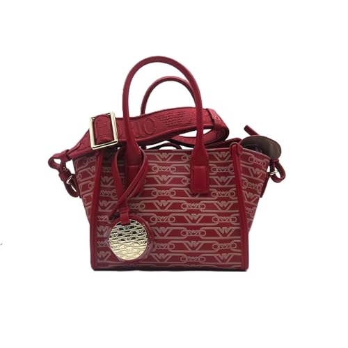 Petit sac cabas MyEA Emporio Armani rouge à imprimé monogramme exclusif