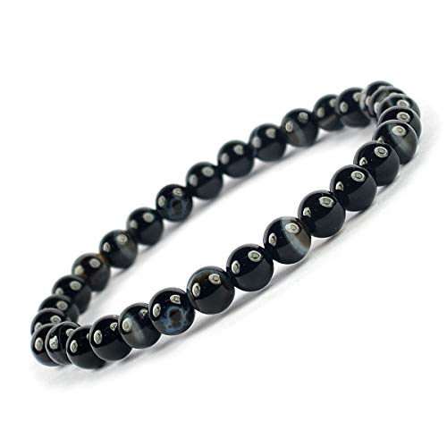 Image of Reiki Crystal Products Certified Natural Crystal Stone Bracelet 6 mm Round Beads for Men and Women | Premium Gemstone Jewellery Collection | Reiki Charged | Multiple Stone Variants Available
