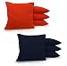 8 Standard Corn Filled Regulation 6"x6" Duck Cloth Cornhole Bags! (Navy/Orange)