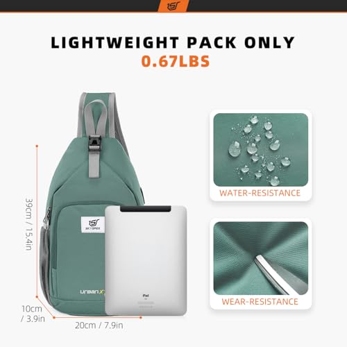 Image of SKYSPER Sling Bag RFID Crossbody Sling Backpack Cross Body Shoulder Bag Travel Hiking Daypack for Women Men(Green)