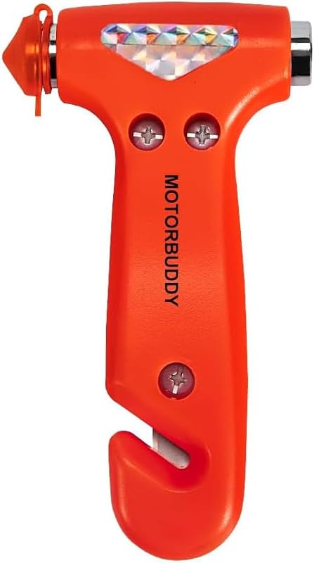 MOTORBUDDY Cortador de cinturón de seguridad y rompeventanas para automóviles, Rompevidrios, Herramienta de martillo de seguridad de escape automático bajo el agua, Accesorios de seguridad de emergencia para automóviles, Camiones, Vehículos