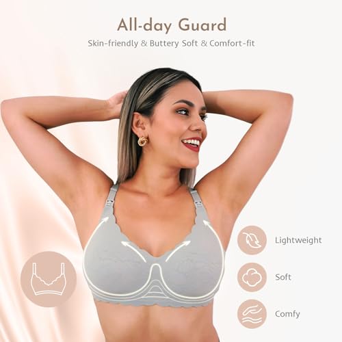Image of Nursing Bras for Breastfeeding, Seamless Ultra Comfort Maternity Bra, Natural Shape Pregnancy Bras for Women