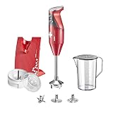bamix SWISSLINE M200 - Batidora de mano (200 W, 2 niveles, acero inoxidable, fabricado en Switzerland), color rojo