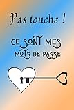  Pas touche ! Ce sont mes mots de passe: Notebook mots de passe internet oubliés  Organisateur utile pour garder et noter vos mots de passe internet ... alphabétique de vos sites internet.