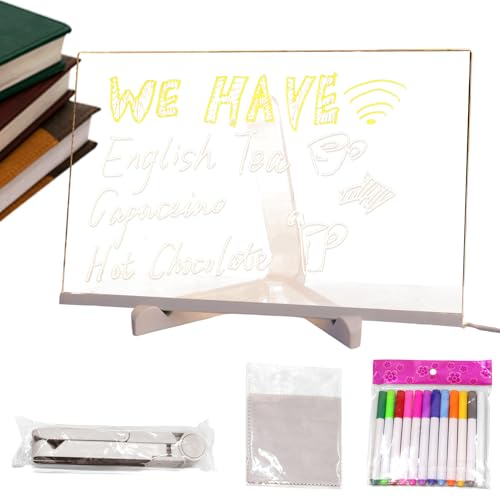 Tableau lumineux effaçable à sec pour écrire et dessiner à la maison et au bureau
