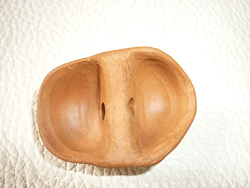 Amazon | 1920年頃（大正時代）！陶器製リアルな人面仮面根付縦4.2cm