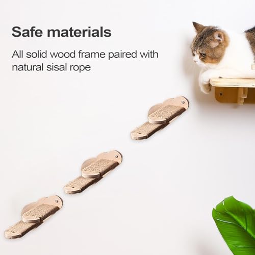 Escalón de pared para gatos ideal para decorar el dormitorio y el salón 7