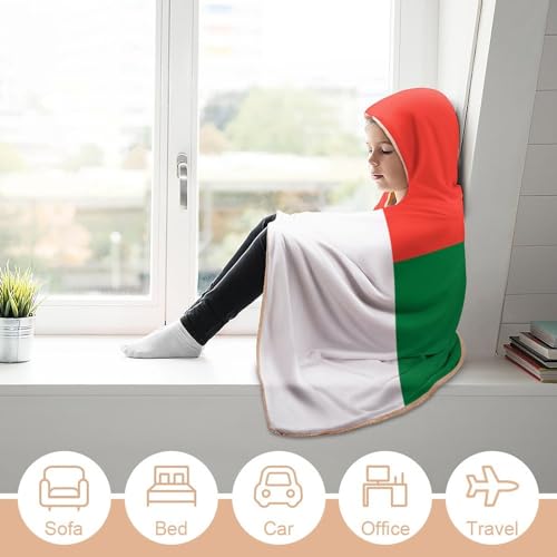 Couverture à capuche chaude et confortable grand format