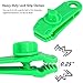 36Pcs Tarp Clips with Carabiner & Ball Bungee Cords - Shark Tent Fasteners Tarp Clamps, Heavy Duty Lock Grip - Pool Awning Cover Bungee Cord Clip, Car Cover Clamp (Light Green)