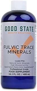 Good State | Ionic Trace Minerals with Fulvic Acid | Great for Boosting Immune System | 96 Servings at 125 Mg | 16 Fl oz Bottle