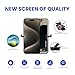 Genverdix for iPhone 15 PRO Screen Replacement, 6.1 inch 3D Touch LCD Display Full HD Repair kit, Digitizer Assembly with Tools Set, Tempered Glass, Waterproof Frame Adhesive