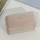 [FOQW] ジュエリー収納 アクセサリーケース プチ 携帯用 持ち運び 指輪 ネックレス イヤリング ピアス 収納 ファスナー設計 高級アクセサリーケース コンパクト ミニ マルチ イエロー パーティション調整 アクセサリー入れ 出張 旅行