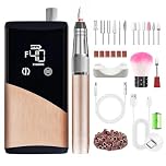 ENGERWALL Professional Brushless Motor Electric Nail Drill 40000 RPM, Cordless E-File Machine with 24H Battery & HD Touch Screen, 13-in-1 Kit for BIAB, Acrylic & Gel, Brushed Rose Gold, M95-1(BRG)