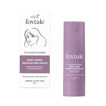 Foxtale 5% Niacinamide Face Serum | Fades Blemishes & Acne Marks | Reduce Dark Spots | Controls Oil and Brightens Skin | Lightweight & Non-sticky | All Skin Types | Men & Women - 30ml - image, photos