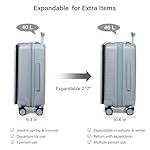 Hanke Hardside Expandable Carry On Luggage, 20 Inch Top Opening Trunk Luggages with Spinner Wheels, All-PC Hard Shell Carry-On Suitcase, Lightweight & TSA Airline Approved (Grey, 46L) - Image 2