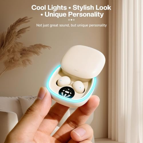 Image of Xmenha Low Profile Tiny Discreet Hidden Earbuds for Work Sleep Small Mini Invisible Earbuds Wireless Bluetooth for Small Ears Sleeping Invisible Ear Buds Headphones Skin Tone