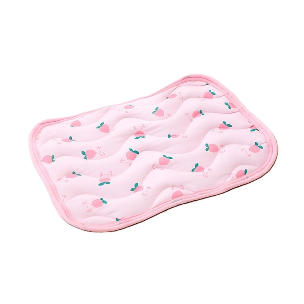 Tapis de refroidissement chien chat soie glacée - Tapis de sol été respirant bleu matelassé