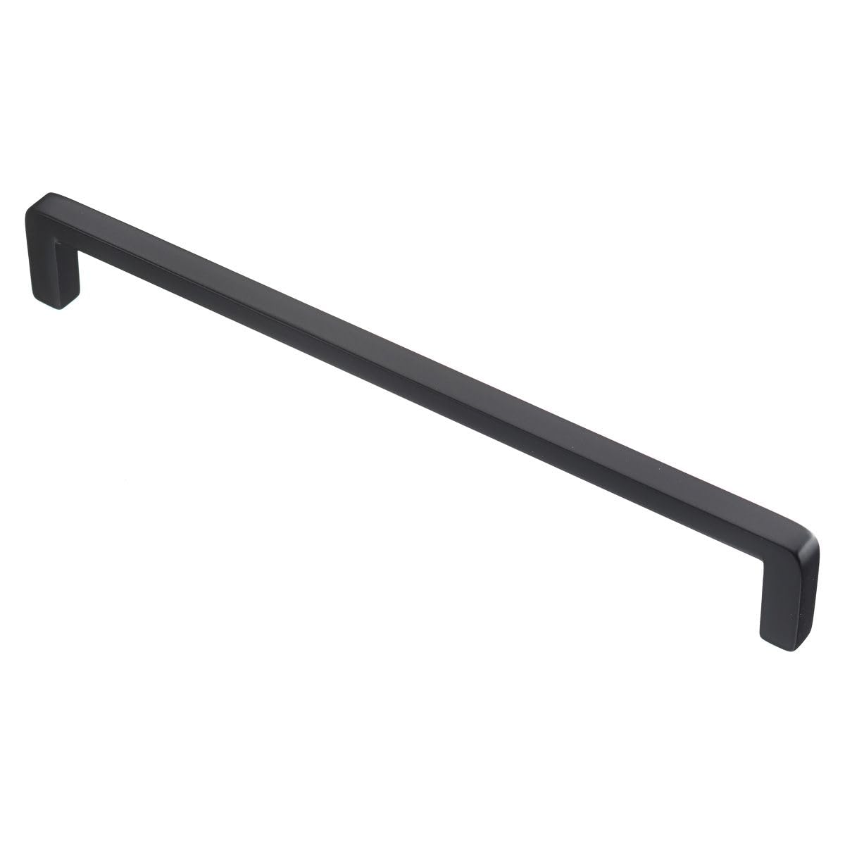 BRESKO 1-20 Stk Möbelgriffe Schrankgriffe Griffe Küchengriffe Stangengriffe Relinggriff Bügelgriff Schubladengriff Türgriff BAGIO (10, Schwarz matt, Bohrabstand: 192 mm)