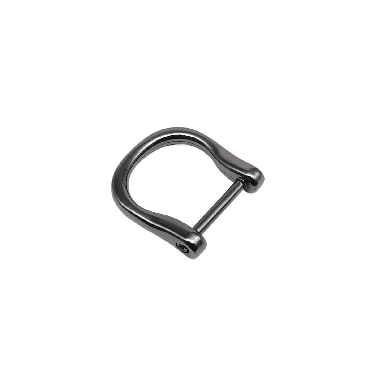 HYQOUKLR Detachable Open Removable Shackle Screw, 5pcs Zinc Alloy Electroplating D Ring Buckle Multicolor Two Sizes(A 18mm Gun Black)
