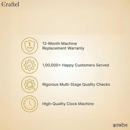 Image of CRAFTEL Double Sided Station Wall Clock Powder Coated Finish | Both Side English Numerals | Aluminum Matte-Finish Dial Brass Body | Dial - 8 Inches, Matte Black | 365 Days Warranty