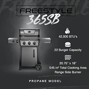 Napoleonfreestyle365propanegasgrillwithrangesideburnergraphitegrey4burners Urban Country Home Decor Napoleon freestyle 365 propane gas grill with range side burner graphite grey 4 burners urban country home decor