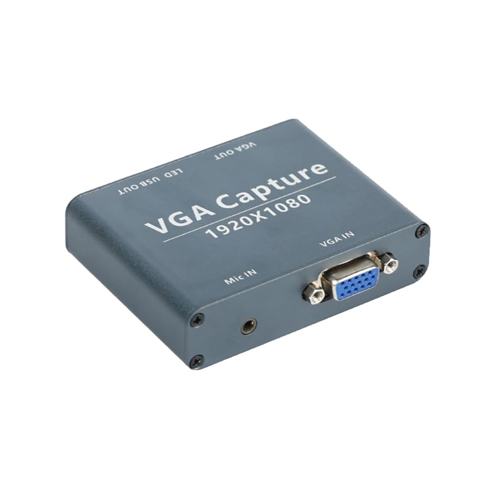 Capturadora VGA vers USB 1080P, Audio et Vidéo, avec Entrée VGA et Sortie USB, Compatible avec Les Systèmes Android, Linux,
