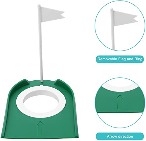 Estink Plastic Golf Putting Cup, Practice Training Aids With Adjustable Hole White Flag Putter Green Regulation Cup #TOP2