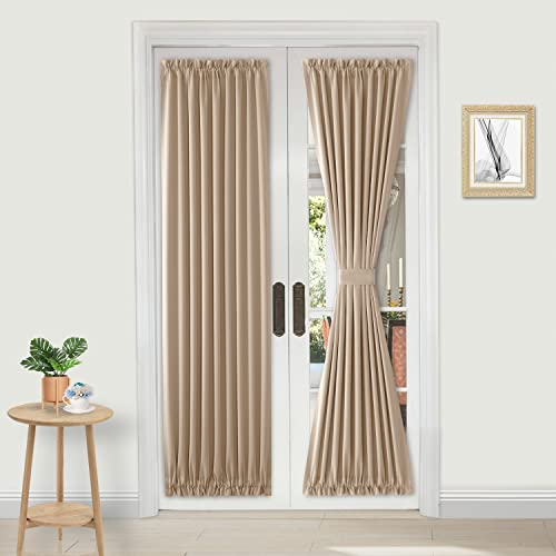 DWCN Blackout French Door Curtains